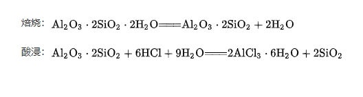 焙燒及酸浸反應(yīng)式