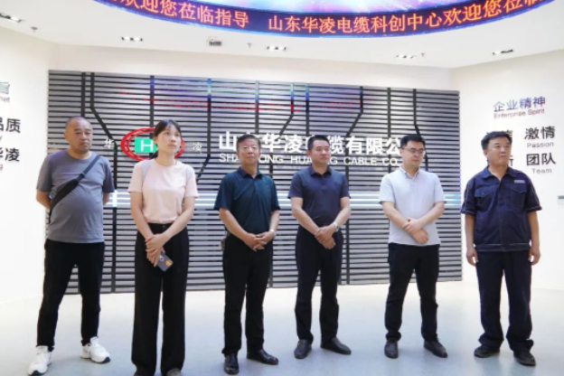 濟(jì)南市工商聯(lián)商協(xié)會(huì)黨委辦公室主任李少俊，荊州市沙市區(qū)崇文街道黨工委書(shū)記胡鵬，沙市區(qū)文旅局局長(zhǎng)楊媛璋一行蒞臨山東華凌電纜有限公司進(jìn)行參觀調(diào)研。在調(diào)研期間，他們首先聽(tīng)取了有關(guān)中白新材料產(chǎn)業(yè)園建設(shè)情況的介紹。