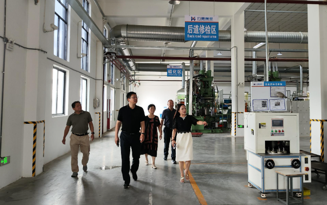 安徽省寧國市政協(xié)黨組書記、主席陳柏平，市政協(xié)黨組副書記、副主席萬輝等一行到九鼎橡塑制品有限公司進行了考察和交流。